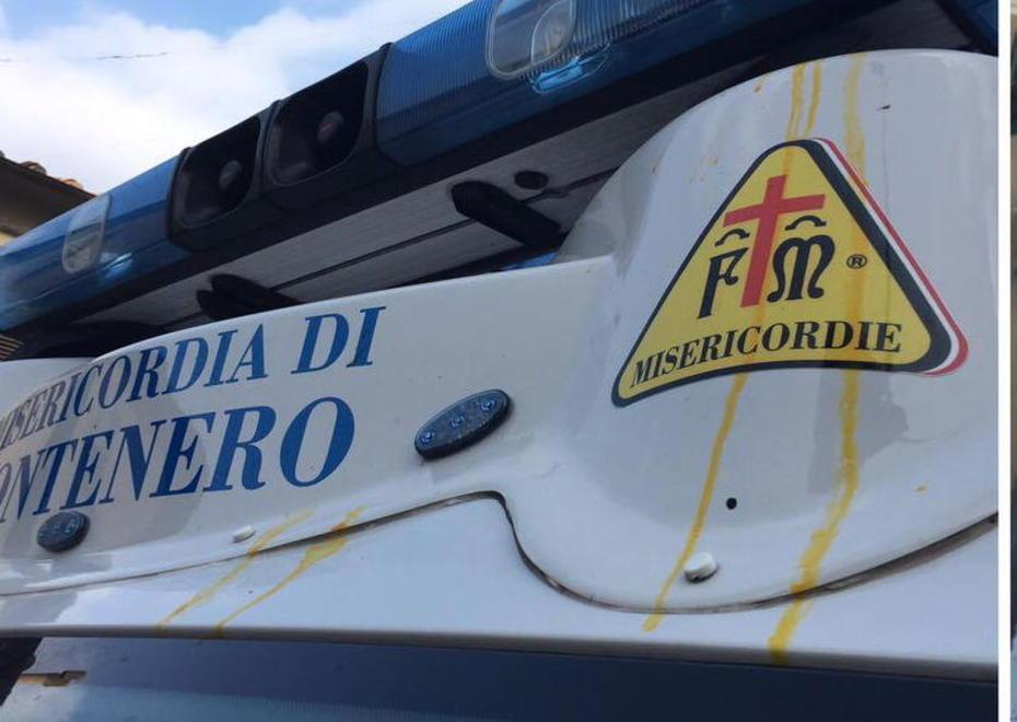 Montenero, uova contro i volontari della Misericordia