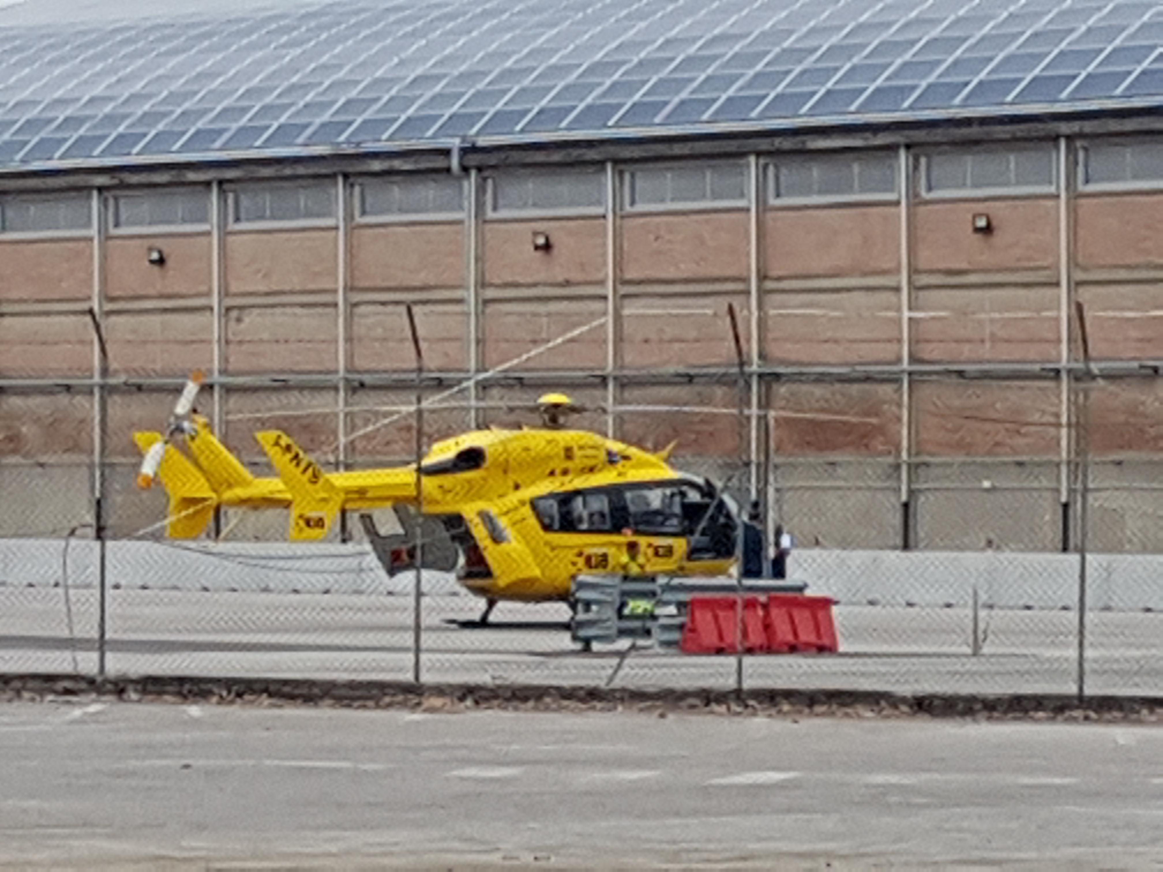 L'elisoccorso sul luogo dell'incidente 