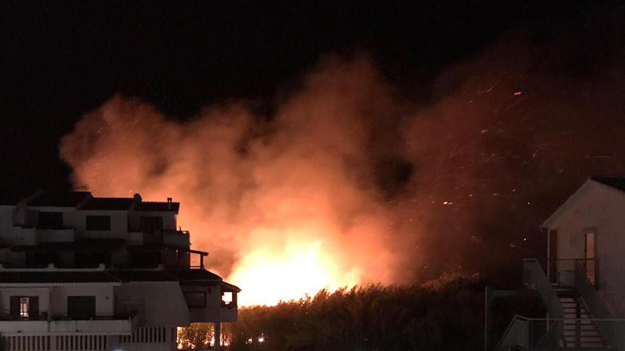 L'incendio a Porto Pozzo