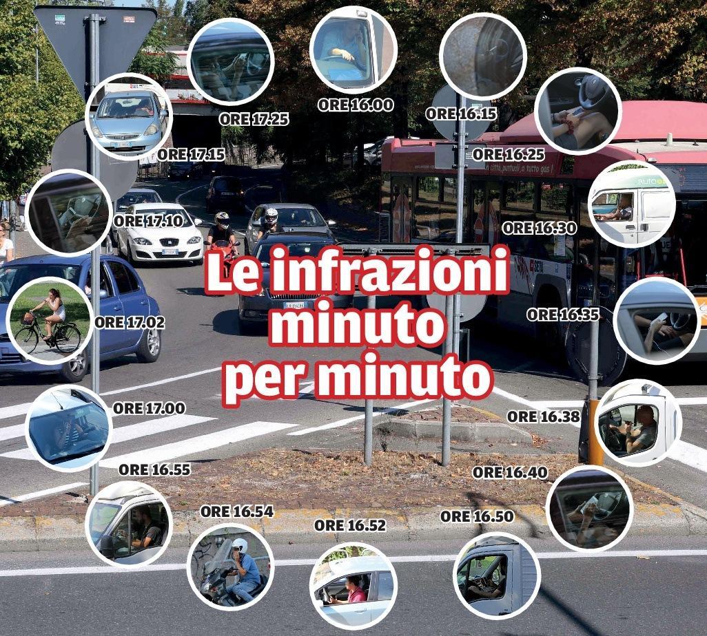 Cellulare alla guida, vizio tutto reggiano
