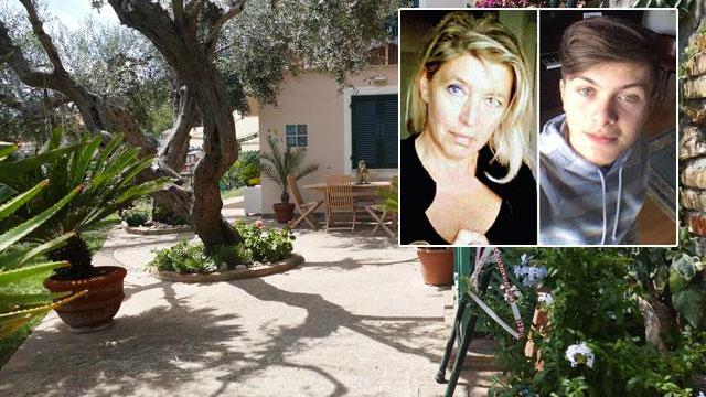 La casa dove è avvenuta la tragedia e nel riquadro Loredana Busonero e il figlio Francesco Visconti