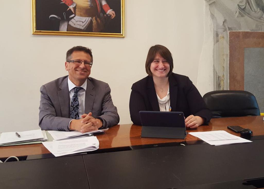 Il segretario generale Giovanni Ducceschi e l'assessore Benedetta Squittieri