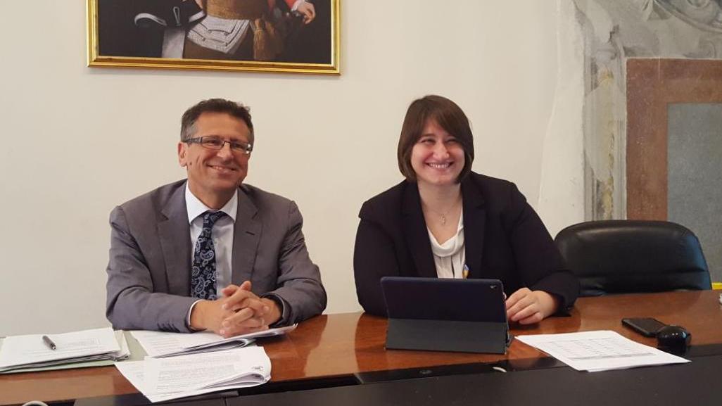 Il segretario generale Giovanni Ducceschi e l'assessore Benedetta Squittieri