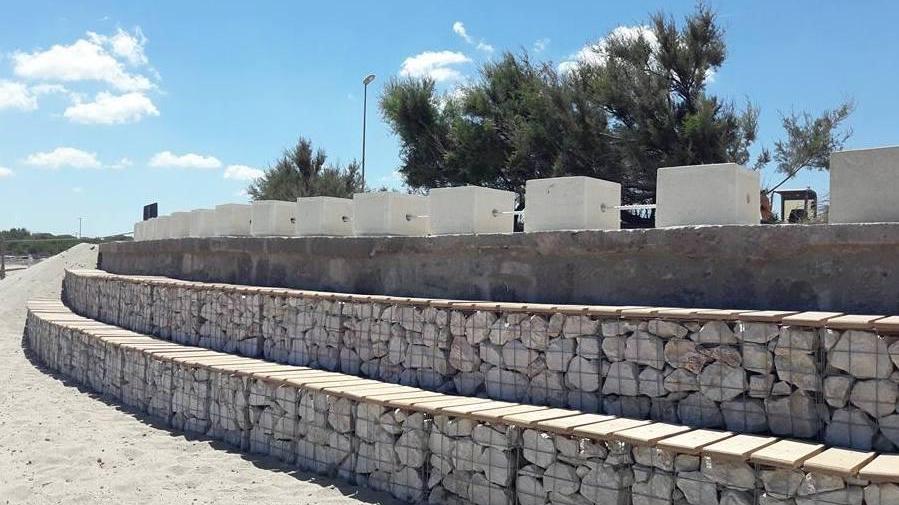 Rotonda di Platamona: il muro è stato ultimato 