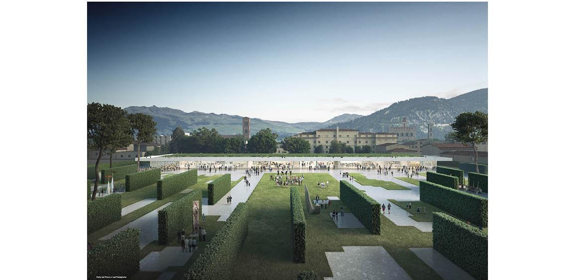 Il rendering del Parco centrale di Prato