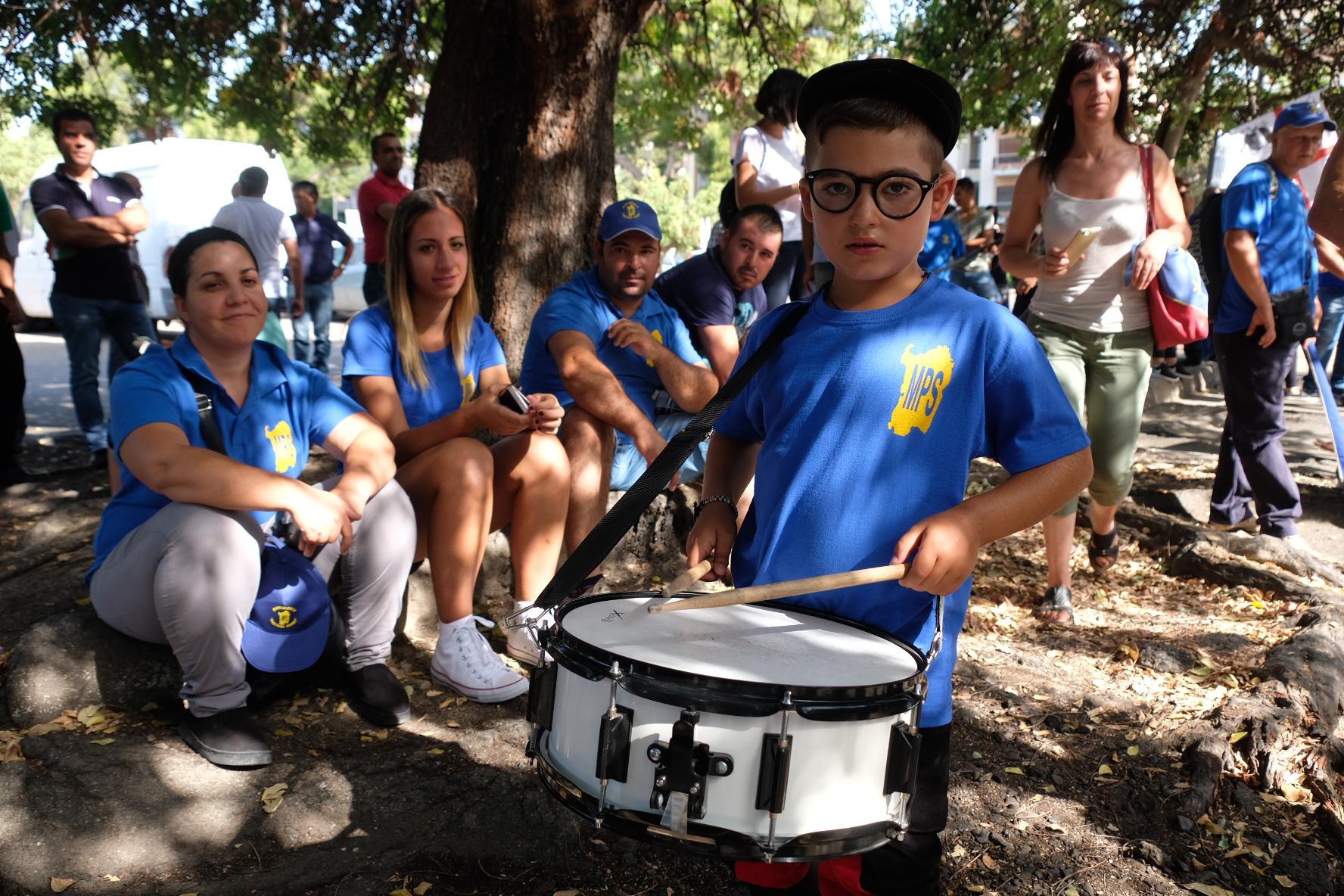 Filippo, 6 anni, è venuto da Sanluri e da grande vuole fare il pastore (foto Mario Rosas)