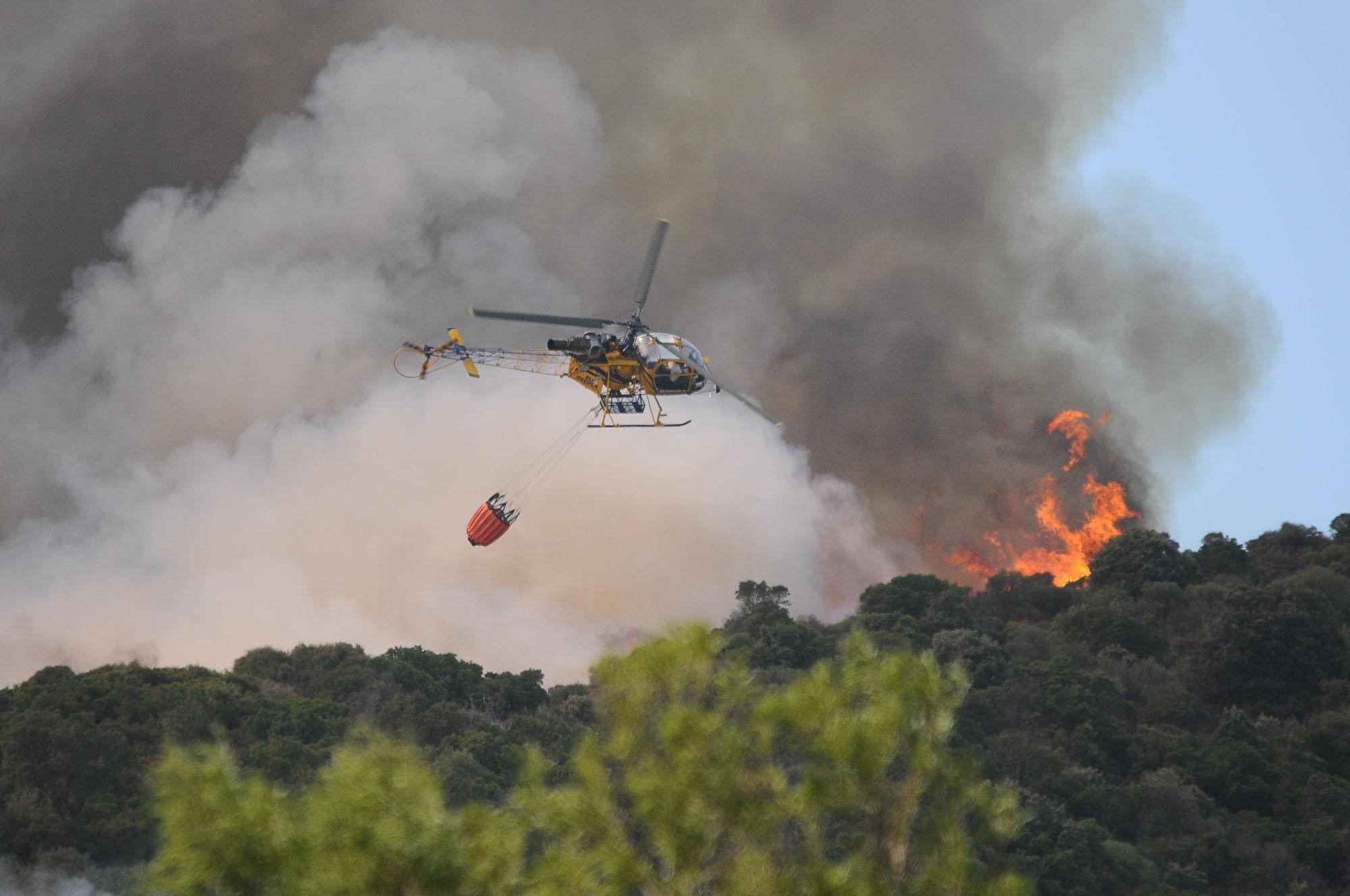 Incendi, primi roghi in Sardegna: intervengono gli elicotteri