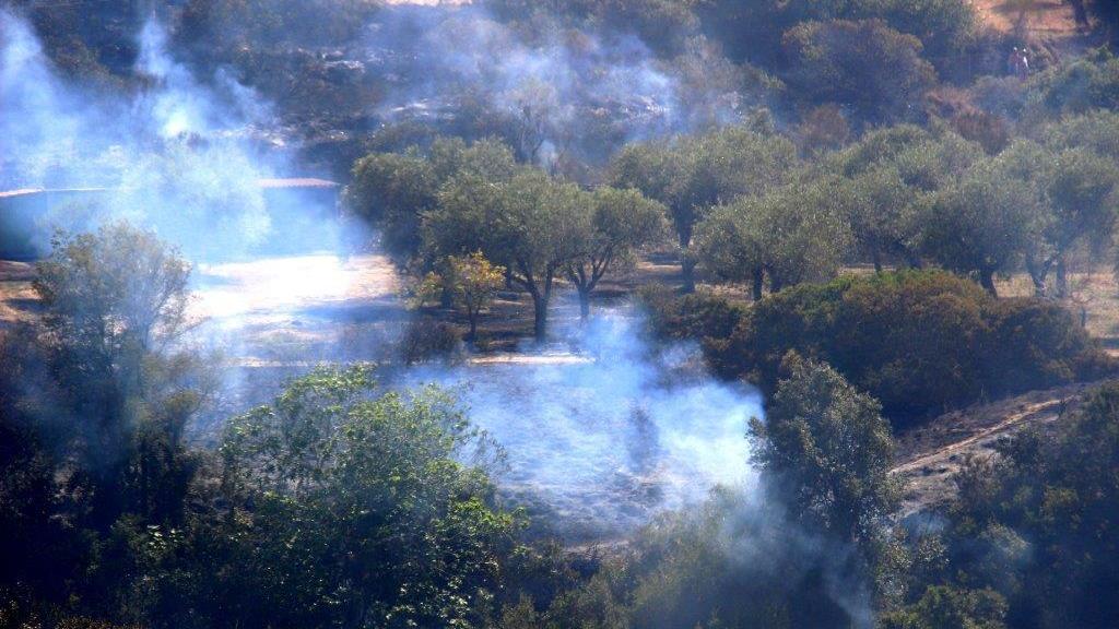 L'incendio nella campagna di Sassari (foto Ivan Nuvoli)