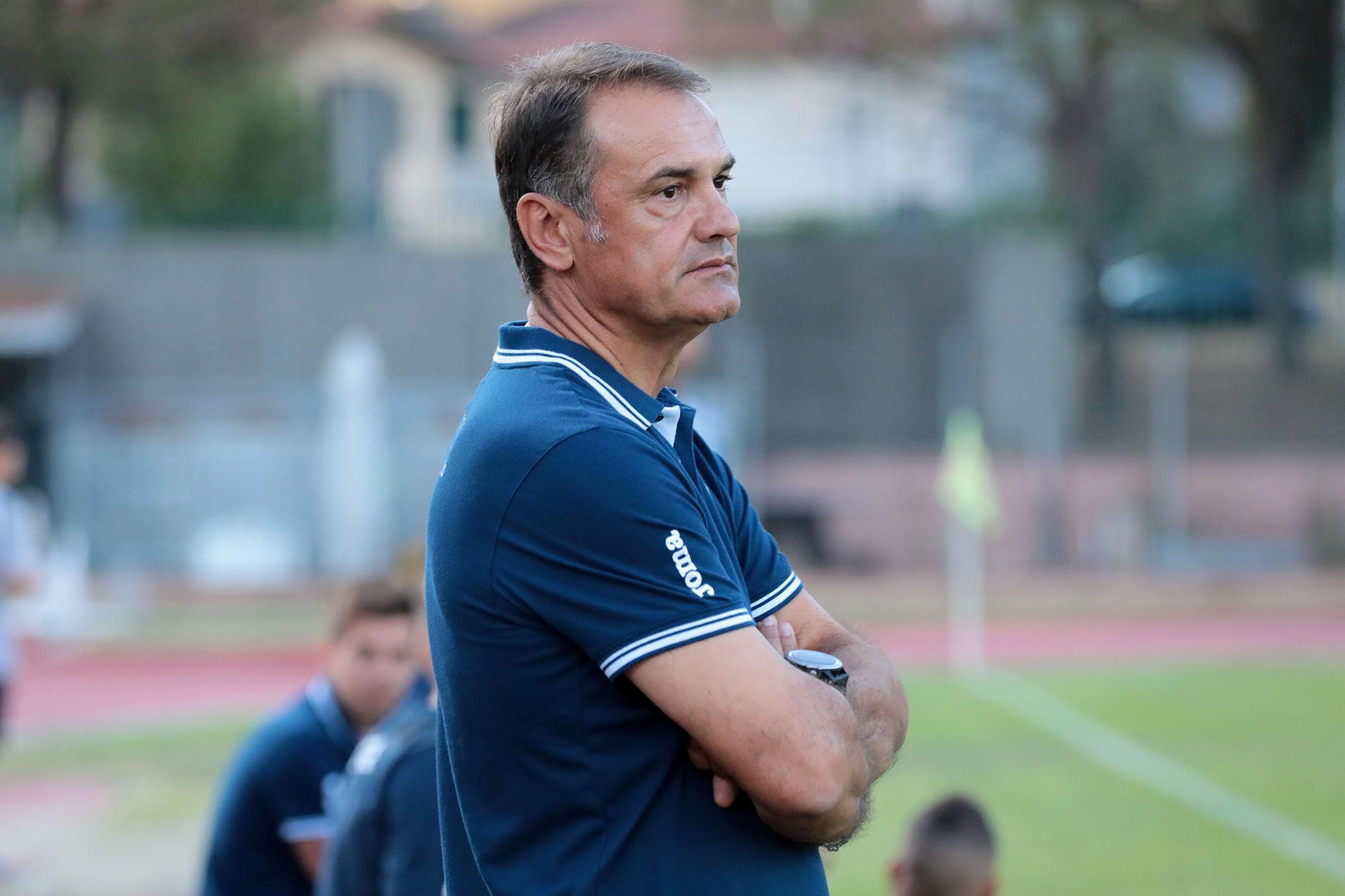 Il tecnico azzurro Vincenzo Vivarini (foto agenzia Carlo Sestini)
