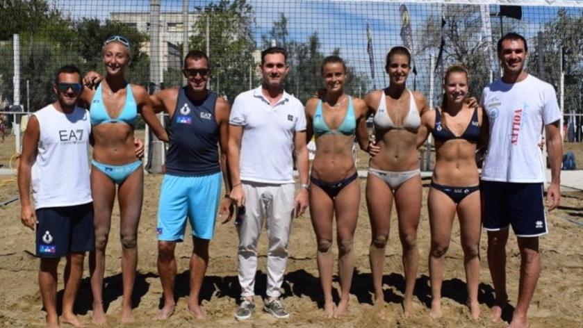 Le azzurre del beach volley al Camp Anderlini a Riccione
