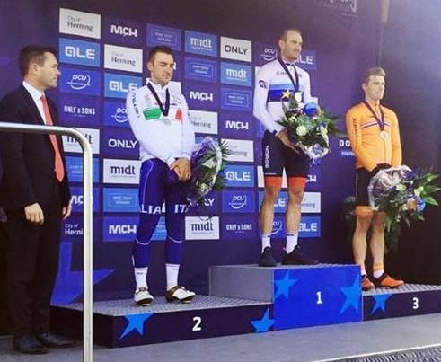 Viviani beffato al fotofinish, è argento europeo 