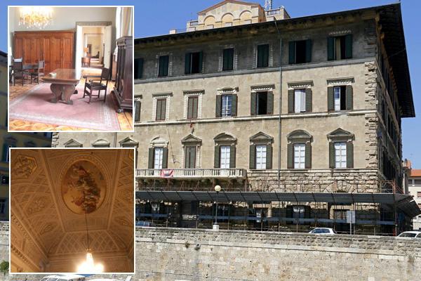 Il palazzo e due scatti dell'interno risalenti al 2010