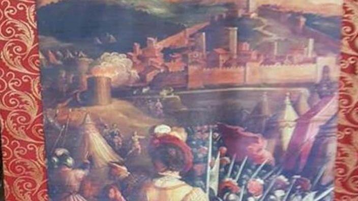 Anteprima a Sarnano con il gonfalone della Festa medievale