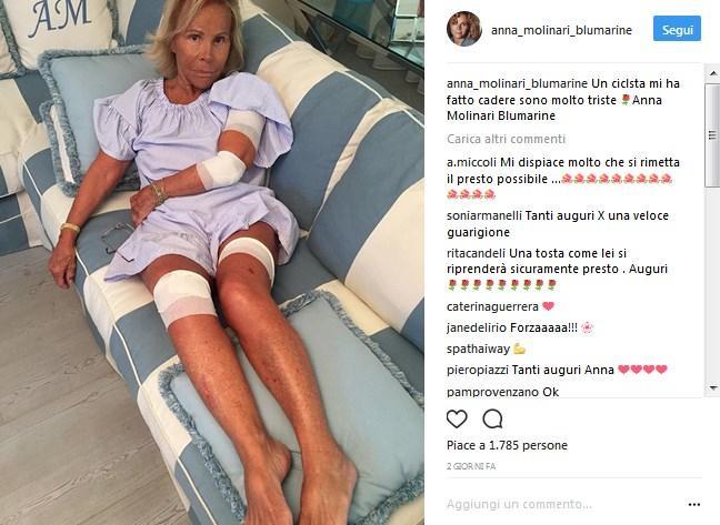 Scontro tra bici, ferita la stilista Molinari