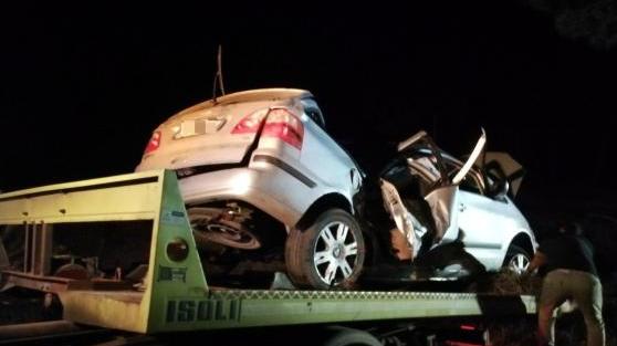 L'auto distrutta nell'incidente (foto Enzo Russo)