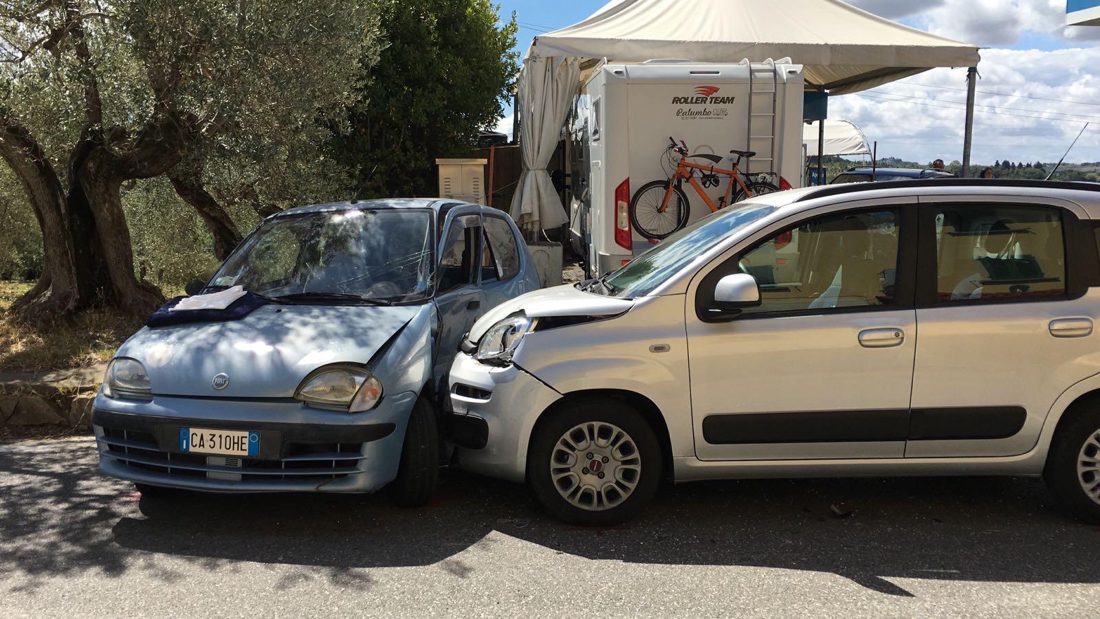 L'incidente stradale a Montagnana (Foto Agenzia Carlo Sestini)
