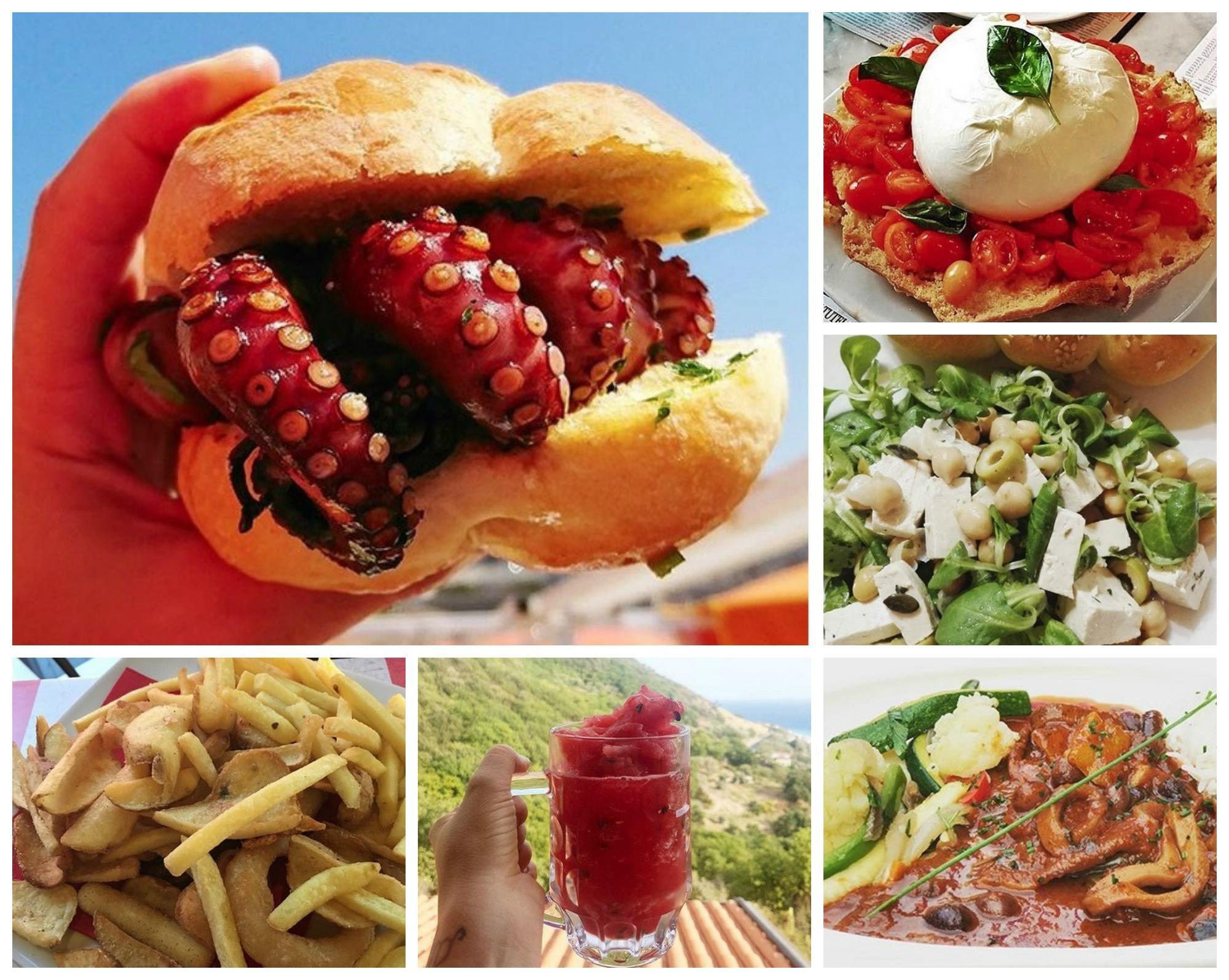 Alcune delle innumerevoli foto di cibo postate ogni giorno sui social network