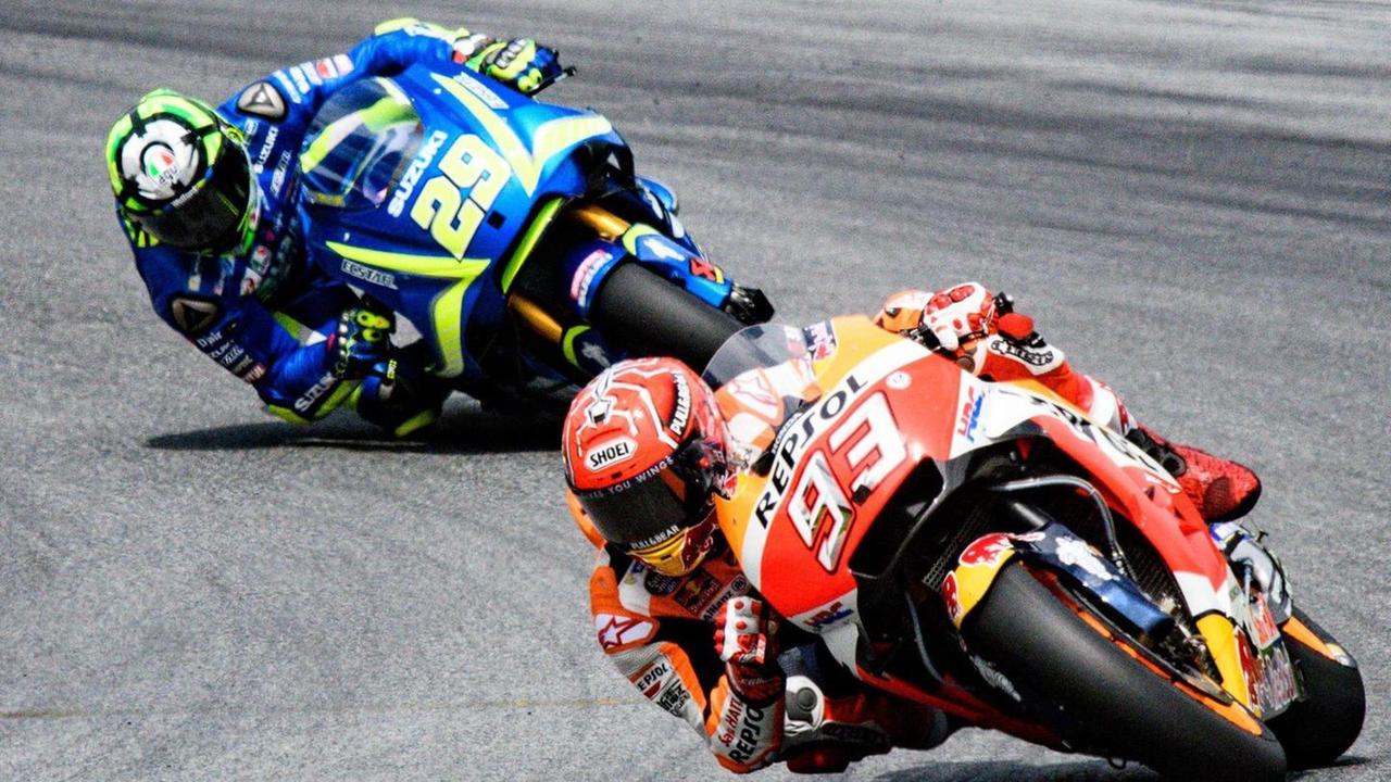 Marquez davanti alle Ducati Valentino è in terza fila