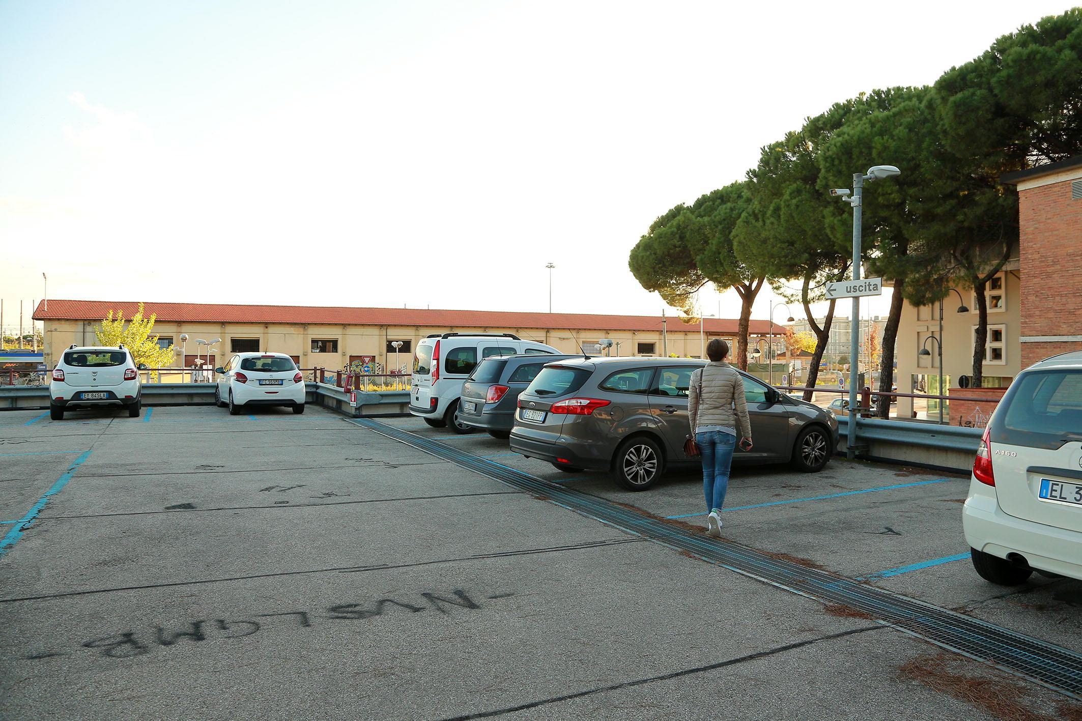 Il parcheggio multipiano alla stazione