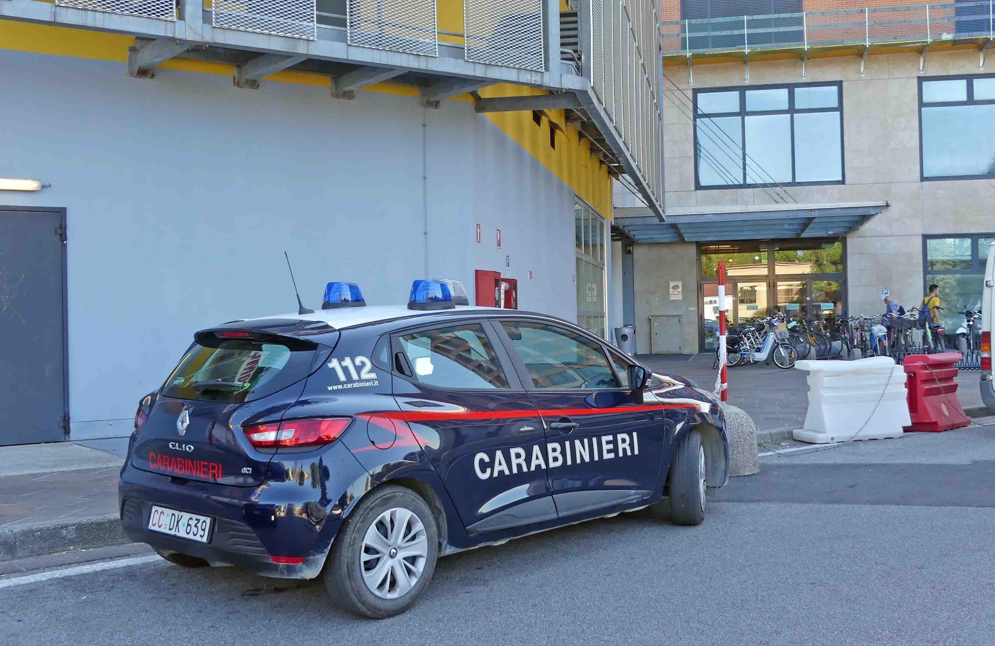 Un intervento dei carabinieri
