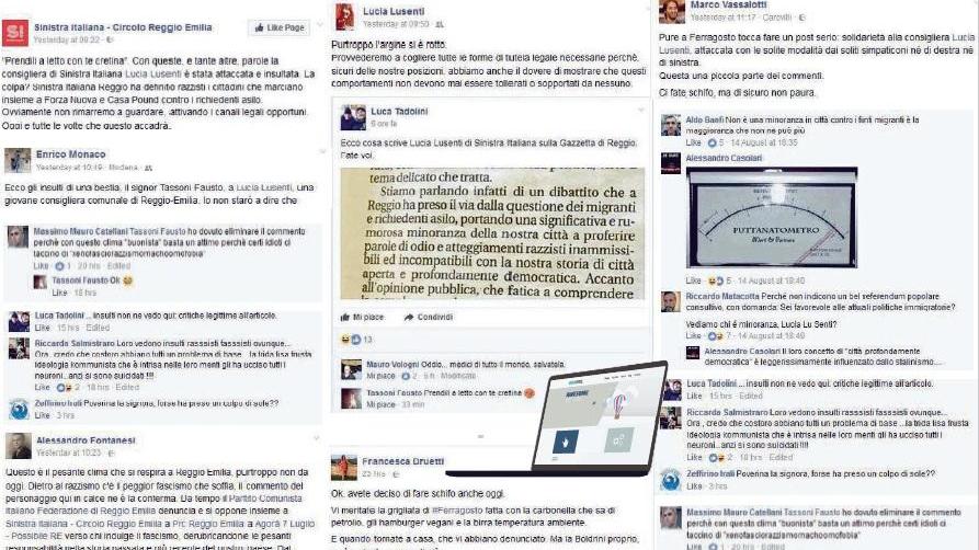 Reggio Emilia, Lusenti: «Io offesa proprio come la Boldrini. E ora dico basta»