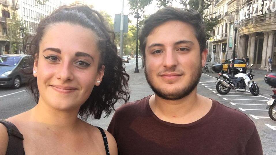 Francesca Nucci e Alessio Regina a Barcellona, poco prima dell'attentato