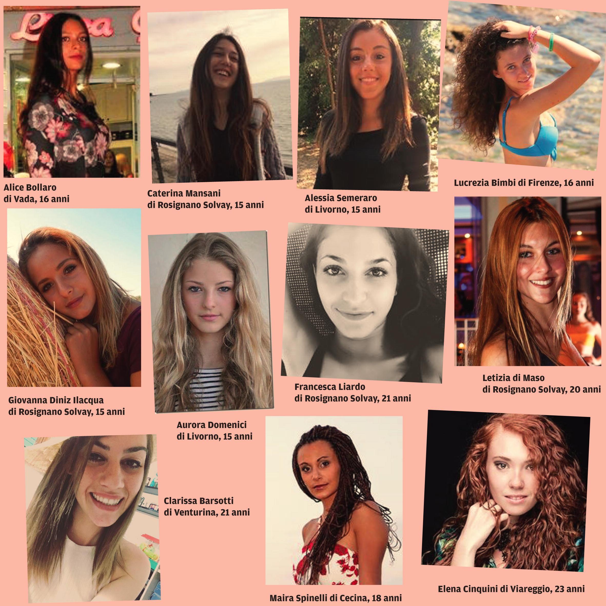 Le 11 bellezze in gara per Miss Tirreno e La più Bella della costa 2017
