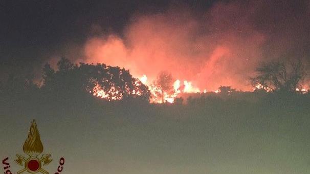 L'incendio della notte scorsa in Planargia