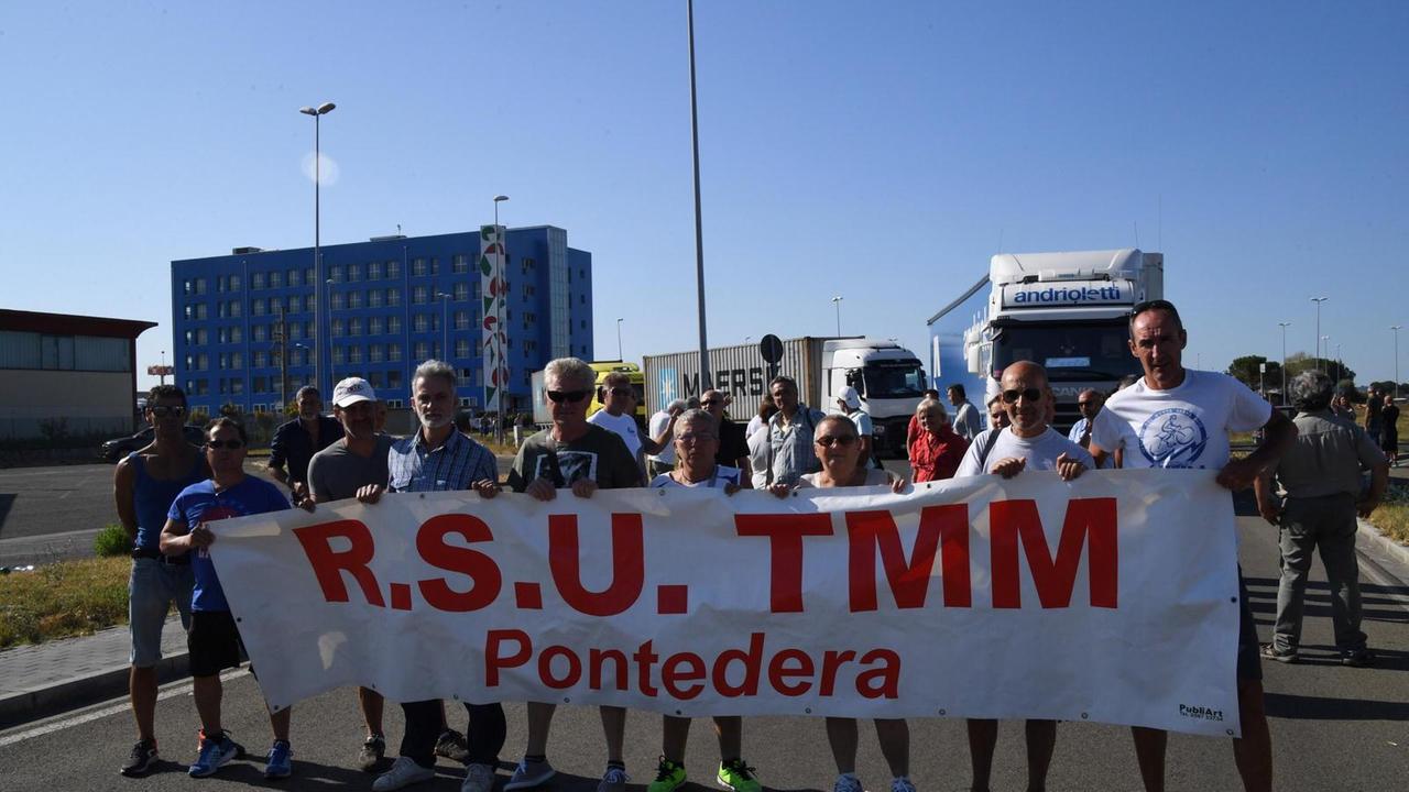 La protesta degli operai Tmm