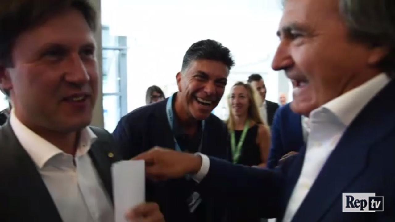 Nardella e Brugnaro, un fermo immagine del video