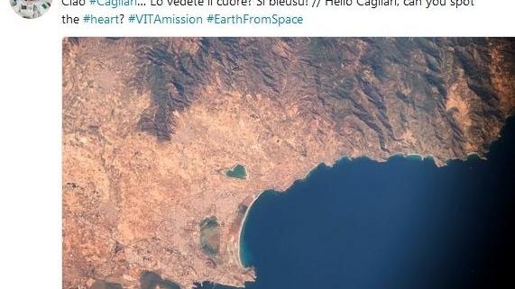 Nespoli dallo spazio fotografa la Sardegna e la posta su Twitter