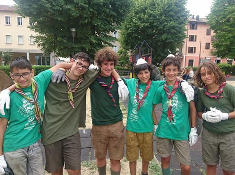 Parco pulito dagli scout 