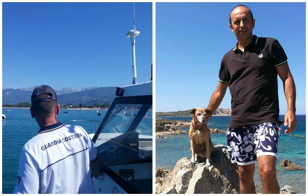 La guardia costiera e Alberto Bachi (foto da Facebook)