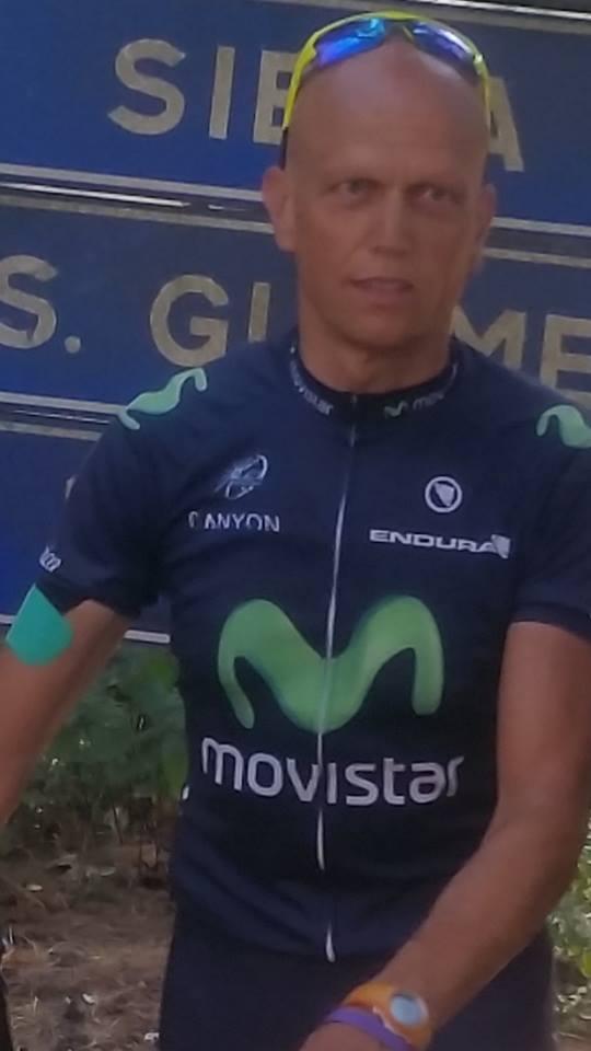 Massimo Pomposi rimasto vittima di un incidente stradale in bici