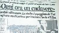 La prima pagina del Tirreno pubblicata il 26 agosto 1987