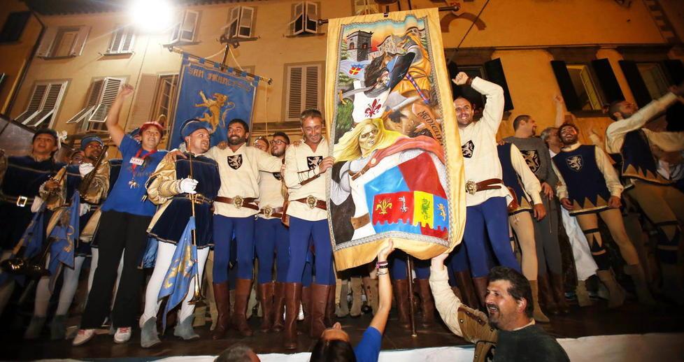 I festeggiamenti del rione San Francesco, lo scorso anno (foto Nucci)