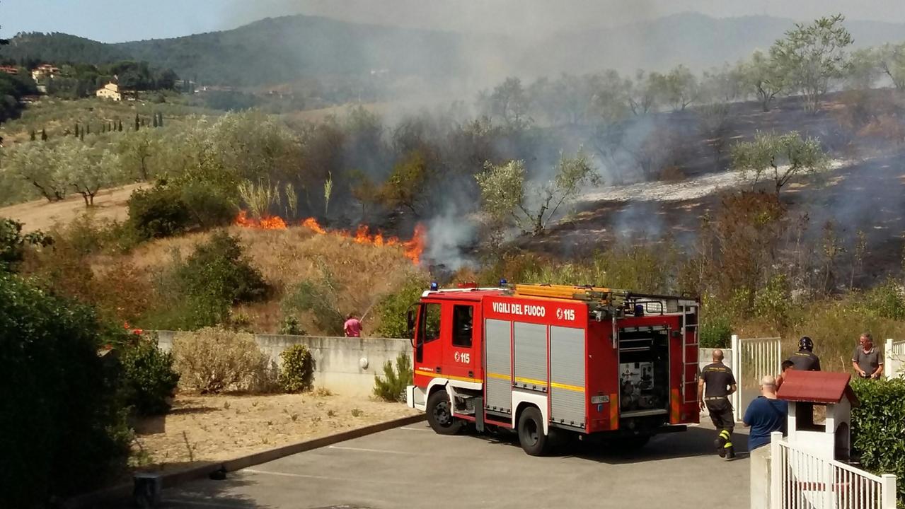 L'ultimo incendio alla Serra di Carmignano