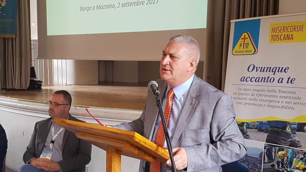 Il presidente regionale delle Misericordie Alberto Corsinovi