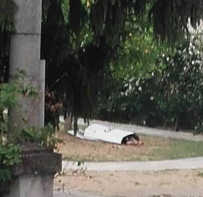 Dormono al parco sotto i cartoni 