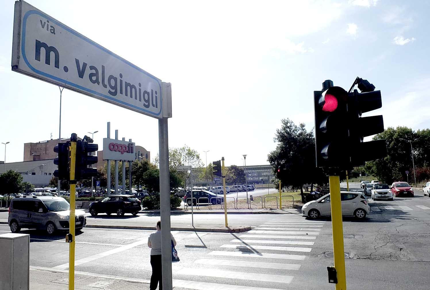 La zona in cui è avvenuto lo scippo (Foto Muzzi)