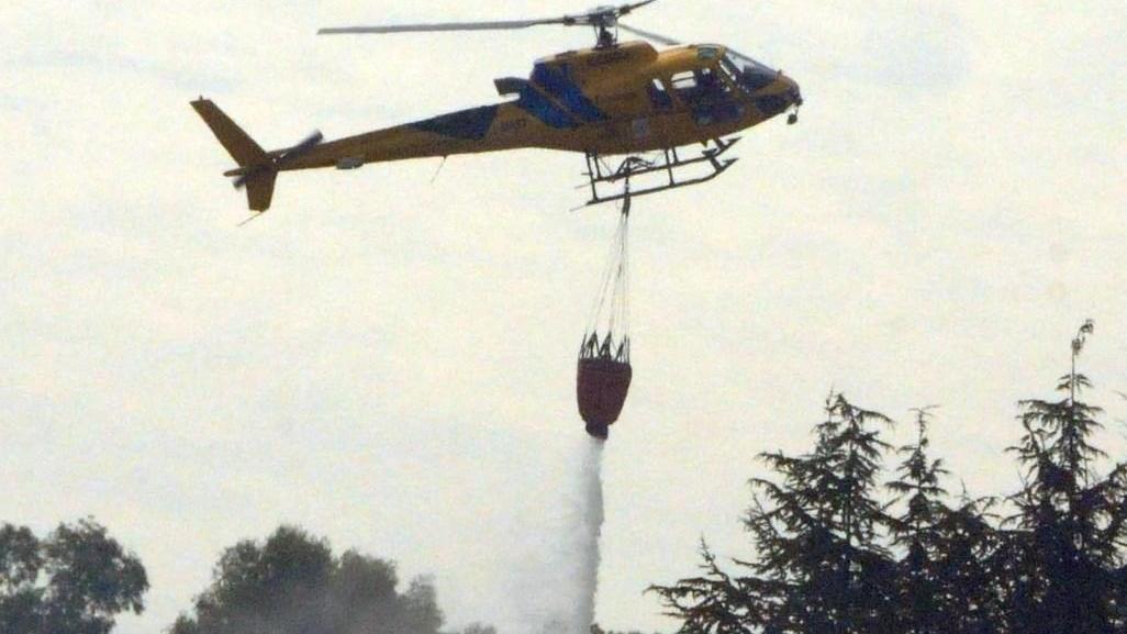 Incendio nelle campagne di Muscazega