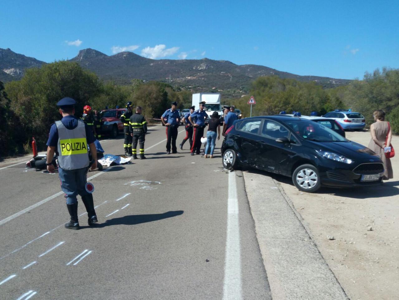 Il luogo dell'incidente vicino a Cugnana