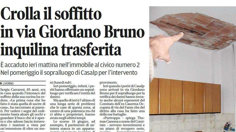 Quattro crolli tra il 2013 e il 2014