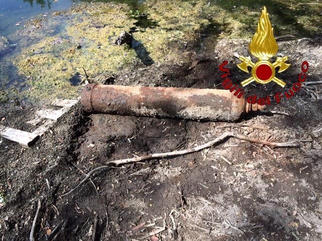 La bombola rinvenuta a Lago Scuro (Manciano)