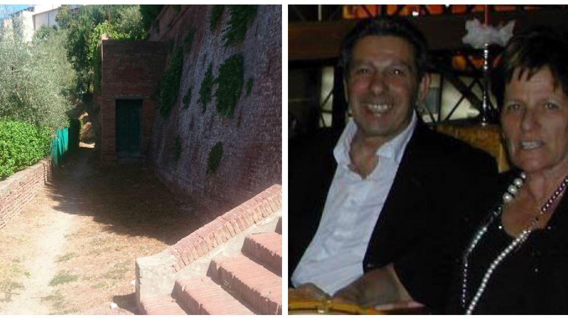 Il vicolo dell'amore, a destra Vittorio Fanciullacci e sua moglie Clarissana Paolicchi