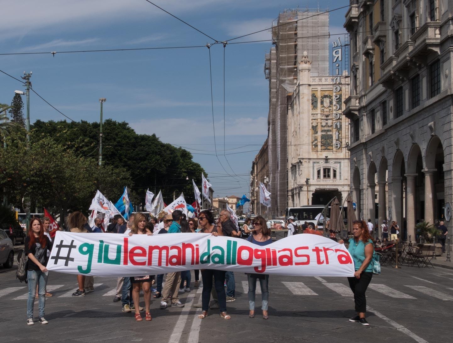 La manifestazione contro la riforma della rete ospedaliera (foto Mario Rosas)