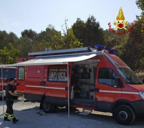le ricerche da parte dei vigili del fuoco dell'anziano scomparso a Carmignano