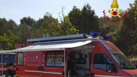 le ricerche da parte dei vigili del fuoco dell'anziano scomparso a Carmignano