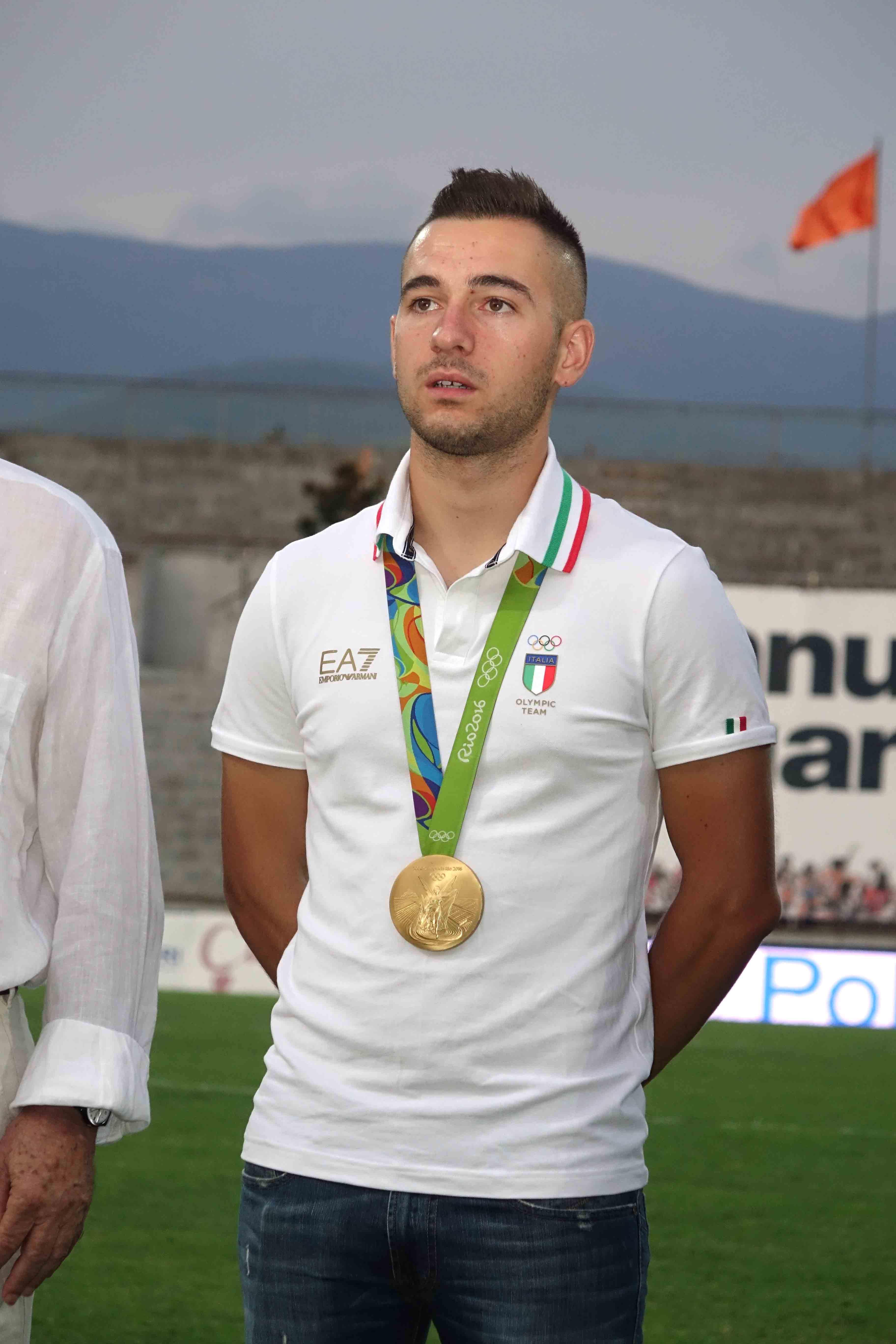 Gabriele Rossetti con l'oro nel 2016