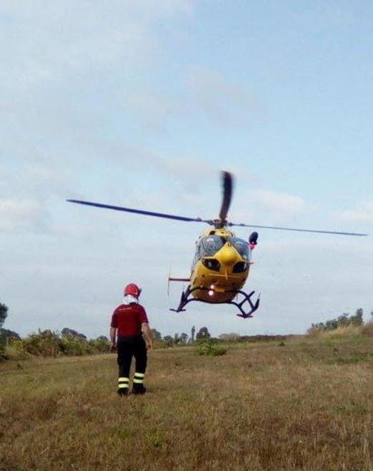 Schiacciato dal trattore, grave pensionato 